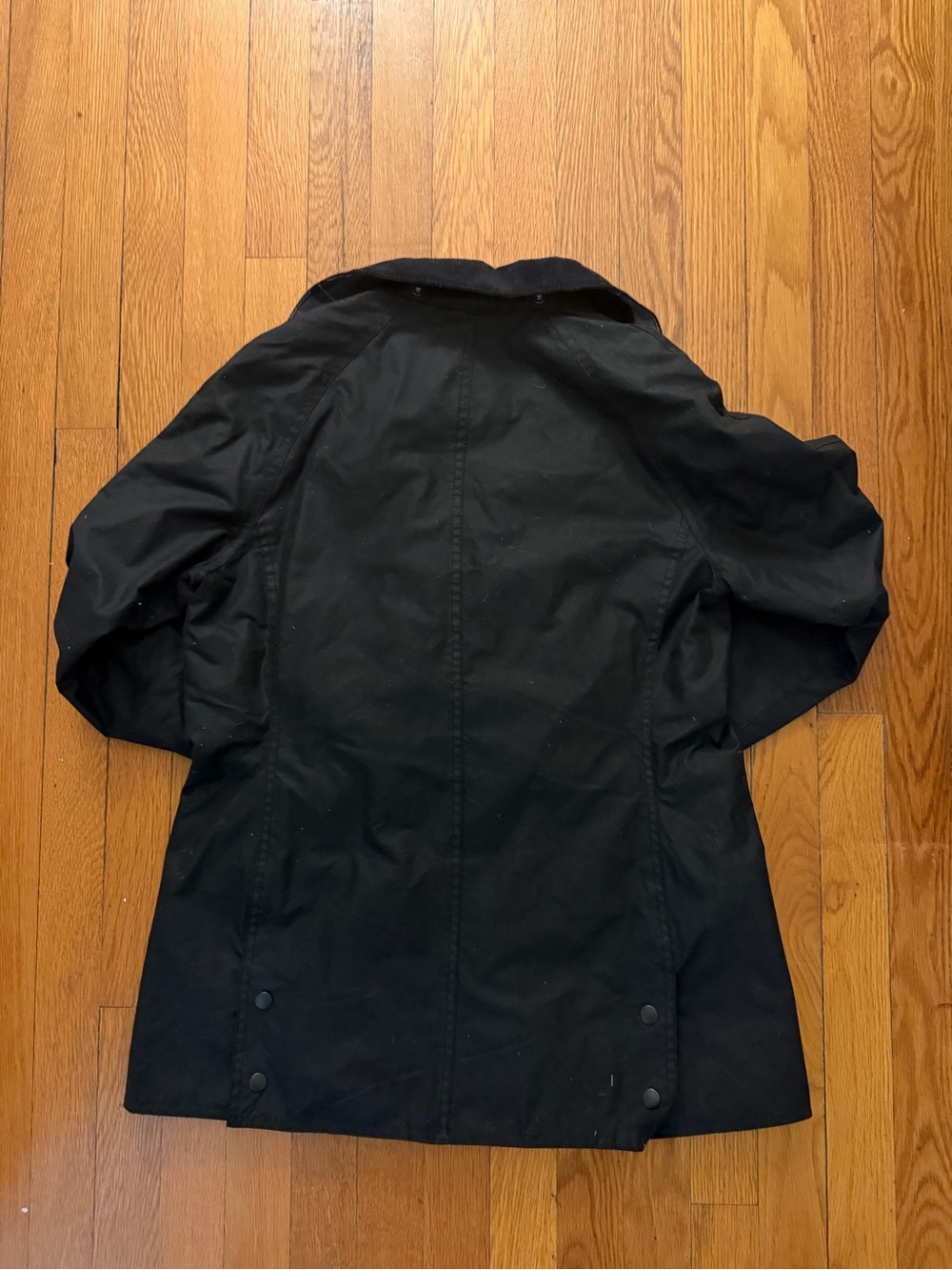 Black Barbour Beadnell Waxed Jacket and Hood, Women’s US 8 - Picture 2 of 9